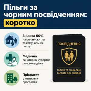 чорне посвідчення — пільги та соціальні гарантії для родини