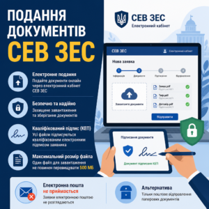 Заявка на реєстрацію авторського права через електронний кабінет СЕВ ЗЕС