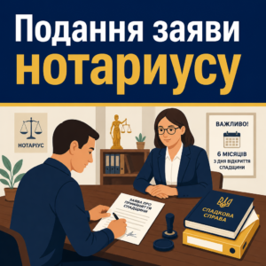 Оформлення спадщини та подання заяви нотаріусу спадкоємцем