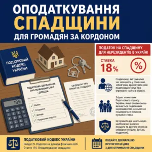 Податок на спадщину для нерезидентів в Україні ставка 18 відсотків