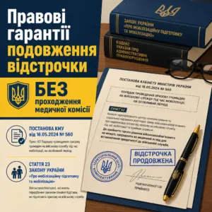 Подовження відстрочки без ВЛК на підставі норм Постанови 560