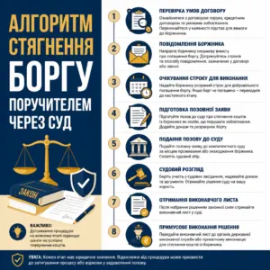 Покроковий алгоритм повернення коштів поручителю