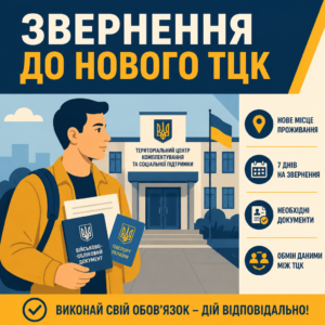 Порядок обращения в ТЦК по новому месту проживания и взятие на воинский учет