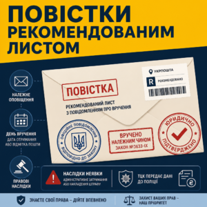 Вручення повістки поштою та наслідки неявки за Законом 3633-IX