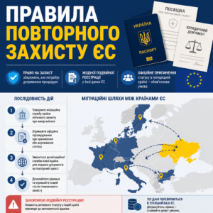 Оформлення документа про повторний тимчасовий захист у країнах ЄС