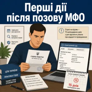 Що робити, якщо МФО подали до суду: перші дії після повістки