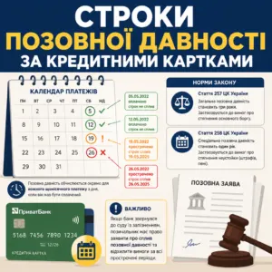 Позовна давність кредиту ПриватБанк обчислення строків