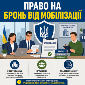 Хто має право на отримання броні від мобілізації за новими правилами