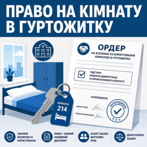 Отримання ордера та законне вселення у гуртожиток