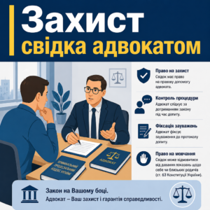 Правова допомога свідку та представництво свідка під час допиту