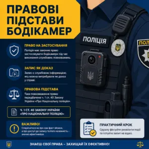 Відеофіксація поліцією через нагрудну камеру поліцейського
