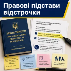 Відстрочка батькам дитини з інвалідністю — правові підстави