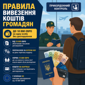 Правила вивезення коштів за кордон для фізичних осіб без декларування