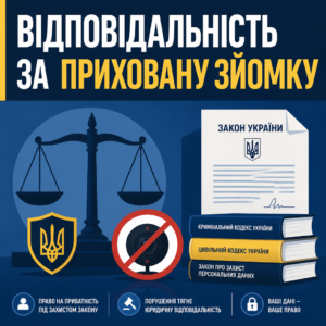 Прихована відеозйомка та відповідальність за порушення приватності