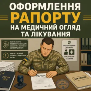 рапорт на медичний огляд військовослужбовця зсу