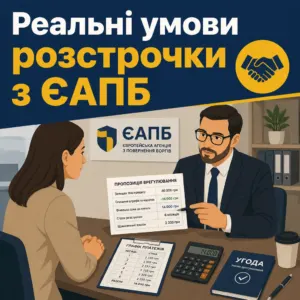 Домовитися з ЄАПБ про реальні умови розстрочки