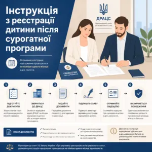 Покрокова реєстрація дитини при сурогатному материнстві в ДРАЦС