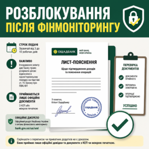 Процедура підтвердження доходів та подання пояснювальної записки до Ощадбанку