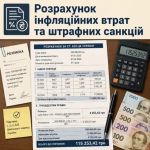 як повернути борг за розпискою розрахунок 3 відсотків річних та інфляції