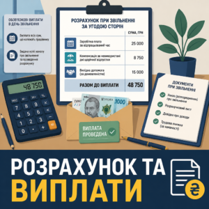 Розрахунок та обов'язкові виплати при звільненні за угодою сторін