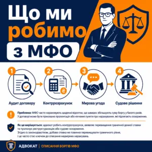 адвокат по кредитам списання боргів мфо