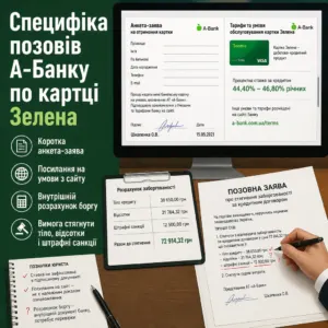 А‑Банк позов по картці Зелена судова специфіка