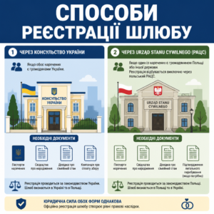 Регистрация брака в Польше для украинцев через консульство или Urząd Stanu Cywilnego