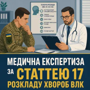Медичний огляд військовозобов'язаного та стаття 17 Розкладу хвороб ВЛК