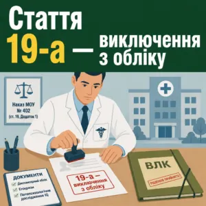 Стаття 19 розкладу хвороб — пункт 19‑а ВЛК