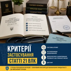 Стаття 21 ВЛК Розклад хвороб Наказу 402