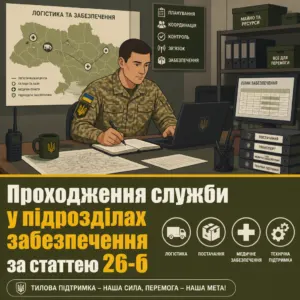 Військова служба у частинах забезпечення за статтею 26 б ВЛК