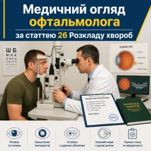 Стаття 26 ВЛК хвороби оболонок та кришталика ока