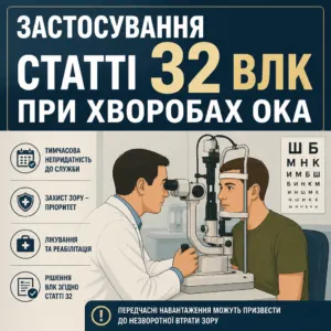 стаття 32 влк медичний огляд офтальмолога