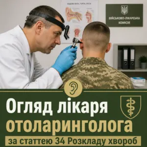Стаття 34 Розкладу хвороб огляд лор лікаря на ВЛК