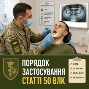 стаття 50 влк проходження стоматологічного огляду