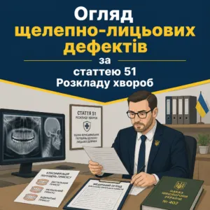 стаття 51 розкладу хвороб експертиза прикусу та щелеп на ВЛК