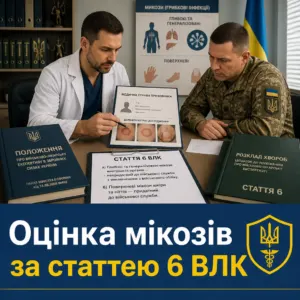 Стаття 6 ВЛК медичний огляд мікози