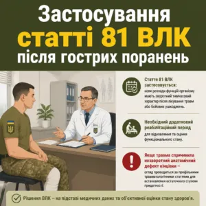 стаття 81 влк проходження комісії після травми