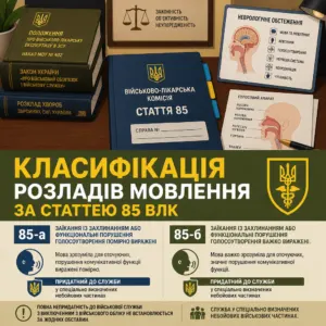 стаття 85 влк класифікація пунктів 85-а та 85-б розкладу хвороб