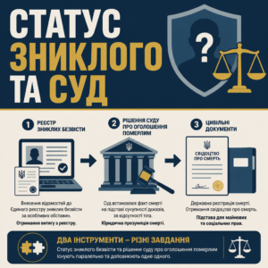Різниця між статусом зниклого безвісти та оголошенням померлим