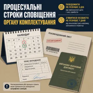 поважні причини неявки до тцк строки повідомлення