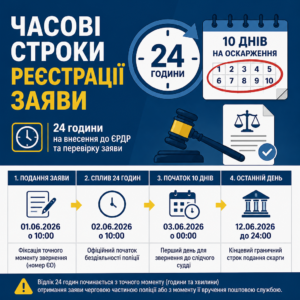 Часові межі 24 години на внесення до ЄРДР щоб перевірити кримінальне провадження