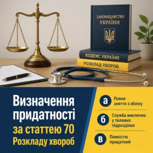 стаття 70 розклад хвороб градація пунктів а б в
