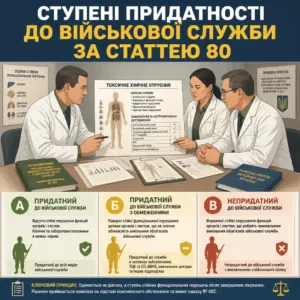 Стаття 80 розкладу хвороб пункти а б в визначення ступеня придатності