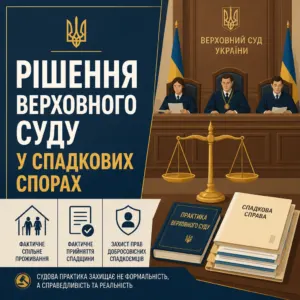Судова практика Верховного Суду щодо фактичного прийняття спадщини