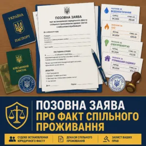 Судове встановлення проживання однією сім'єю з військовим