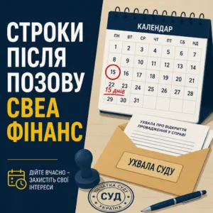 свеа фінанс — строки дій після позову