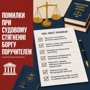 Типові помилки поручителя при стягненні боргу з позичальника