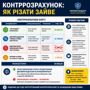 УкрФінСтандарт подала до суду — контррозрахунок боргу