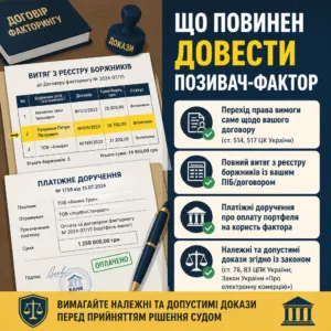 УкрФінСтандарт подала до суду — перевірка доказів факторингу